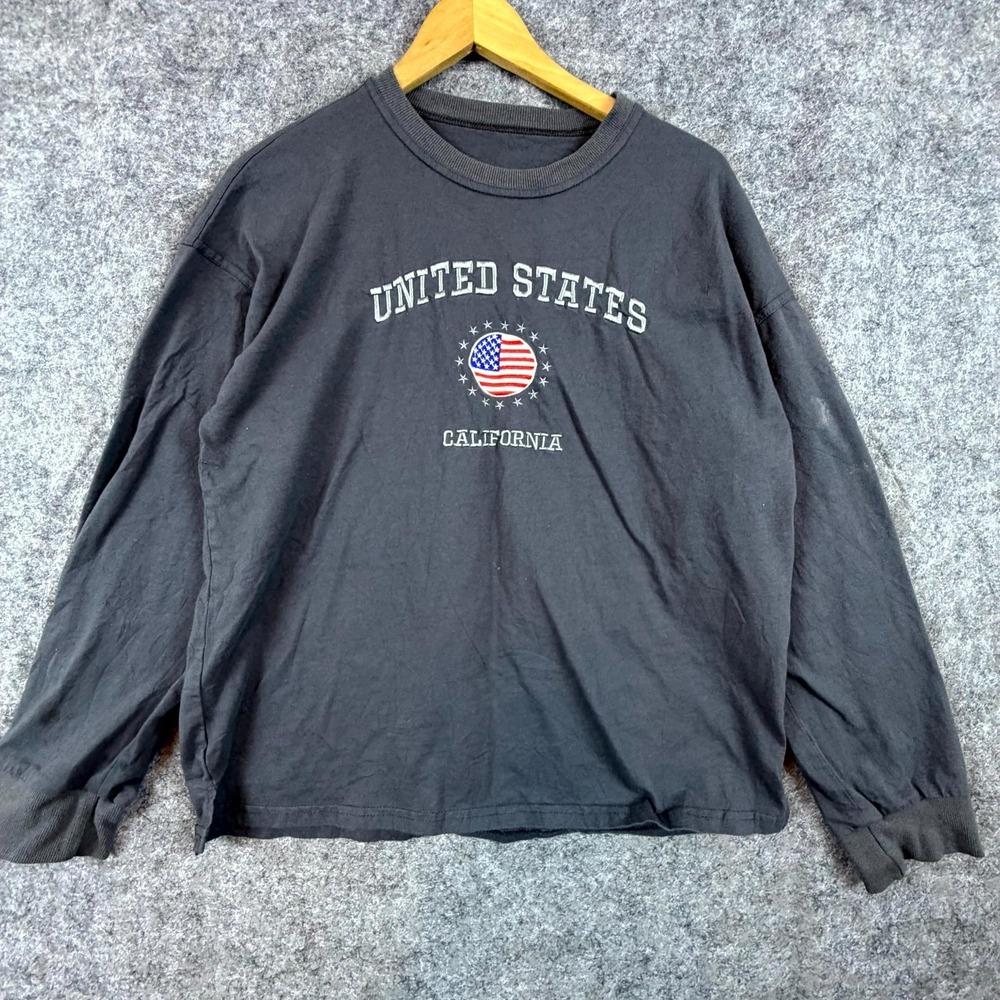 United States California Dazy Sweatshirt Mens Large Flag Patriotic 4th of July